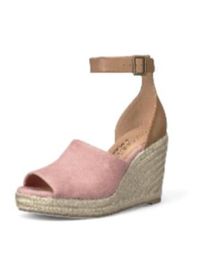New Matisse Flamingo Wedge blush /tan Espadrille White Lotus Vibes sz 10